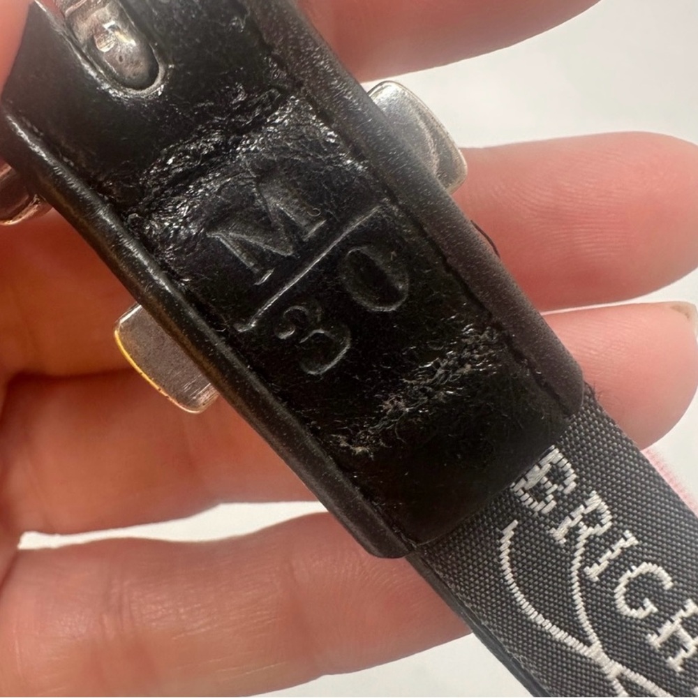 Brighton Black Belt with Silver Buckle and Seed beads intricate design - Picture 6 of 7